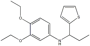 3,4-diethoxy-N-[1-(thiophen-2-yl)propyl]aniline Struktur