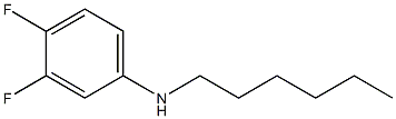 3,4-difluoro-N-hexylaniline,,结构式