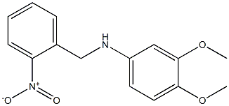 3,4-dimethoxy-N-[(2-nitrophenyl)methyl]aniline Structure