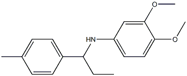3,4-dimethoxy-N-[1-(4-methylphenyl)propyl]aniline 化学構造式