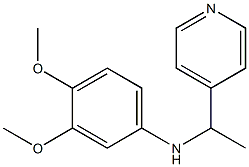 3,4-dimethoxy-N-[1-(pyridin-4-yl)ethyl]aniline Structure