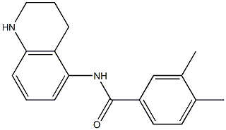 3,4-dimethyl-N-(1,2,3,4-tetrahydroquinolin-5-yl)benzamide,,结构式