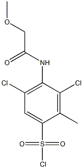 3,5-dichloro-4-(2-methoxyacetamido)-2-methylbenzene-1-sulfonyl chloride Structure