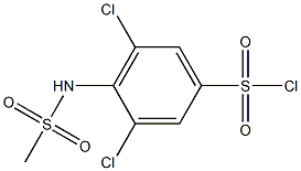 3,5-dichloro-4-methanesulfonamidobenzene-1-sulfonyl chloride 化学構造式