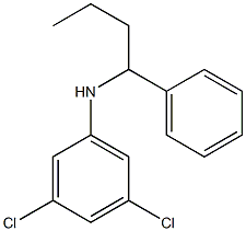 3,5-dichloro-N-(1-phenylbutyl)aniline 化学構造式