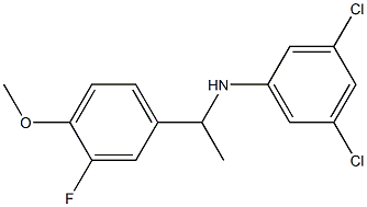 3,5-dichloro-N-[1-(3-fluoro-4-methoxyphenyl)ethyl]aniline Structure