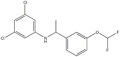 3,5-dichloro-N-{1-[3-(difluoromethoxy)phenyl]ethyl}aniline Structure