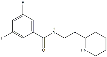 3,5-difluoro-N-(2-piperidin-2-ylethyl)benzamide Struktur