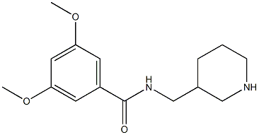 3,5-dimethoxy-N-(piperidin-3-ylmethyl)benzamide,,结构式