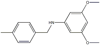 3,5-dimethoxy-N-[(4-methylphenyl)methyl]aniline Struktur
