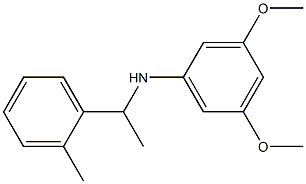 3,5-dimethoxy-N-[1-(2-methylphenyl)ethyl]aniline,,结构式