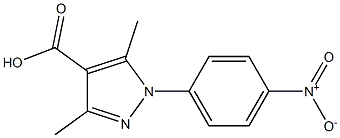 3,5-dimethyl-1-(4-nitrophenyl)-1H-pyrazole-4-carboxylic acid 结构式