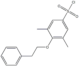 3,5-dimethyl-4-(2-phenylethoxy)benzene-1-sulfonyl chloride