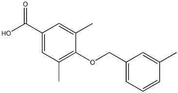 3,5-dimethyl-4-[(3-methylphenyl)methoxy]benzoic acid 结构式