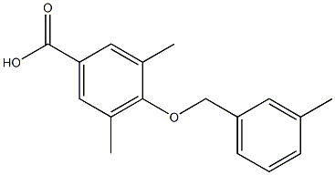 3,5-dimethyl-4-[(3-methylphenyl)methoxy]benzoic acid,1039886-19-5,结构式