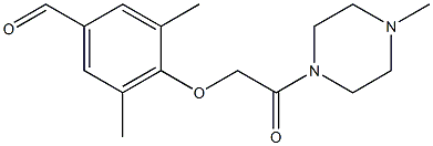 3,5-dimethyl-4-[2-(4-methylpiperazin-1-yl)-2-oxoethoxy]benzaldehyde 结构式
