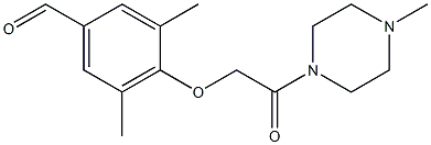 3,5-dimethyl-4-[2-(4-methylpiperazin-1-yl)-2-oxoethoxy]benzaldehyde Structure