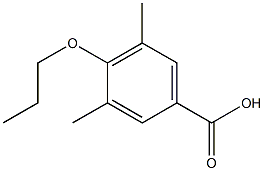 3,5-dimethyl-4-propoxybenzoic acid 化学構造式