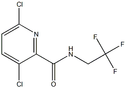 3,6-dichloro-N-(2,2,2-trifluoroethyl)pyridine-2-carboxamide 化学構造式