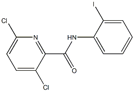 3,6-dichloro-N-(2-iodophenyl)pyridine-2-carboxamide 化学構造式