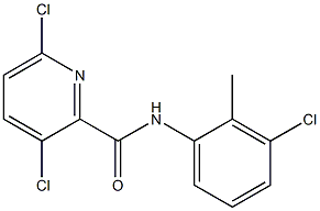 3,6-dichloro-N-(3-chloro-2-methylphenyl)pyridine-2-carboxamide 化学構造式
