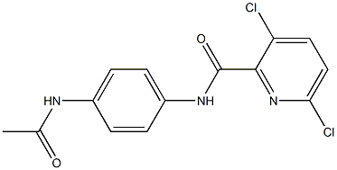 3,6-dichloro-N-(4-acetamidophenyl)pyridine-2-carboxamide Structure