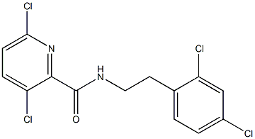 3,6-dichloro-N-[2-(2,4-dichlorophenyl)ethyl]pyridine-2-carboxamide 化学構造式