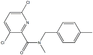 3,6-dichloro-N-methyl-N-[(4-methylphenyl)methyl]pyridine-2-carboxamide Structure