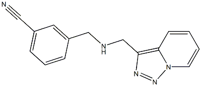 3-[({[1,2,4]triazolo[3,4-a]pyridin-3-ylmethyl}amino)methyl]benzonitrile Struktur
