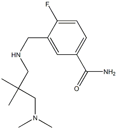 3-[({2-[(dimethylamino)methyl]-2-methylpropyl}amino)methyl]-4-fluorobenzamide 结构式