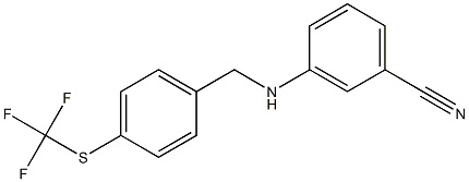 3-[({4-[(trifluoromethyl)sulfanyl]phenyl}methyl)amino]benzonitrile