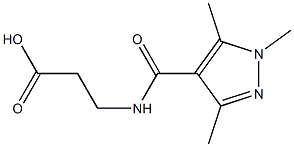 3-[(1,3,5-trimethyl-1H-pyrazol-4-yl)formamido]propanoic acid Structure