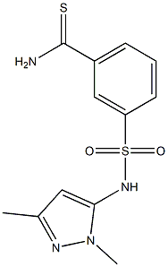 3-[(1,3-dimethyl-1H-pyrazol-5-yl)sulfamoyl]benzene-1-carbothioamide Structure