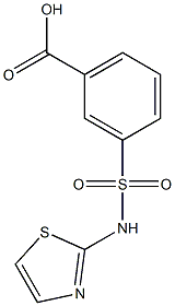 3-[(1,3-thiazol-2-ylamino)sulfonyl]benzoic acid Struktur