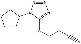 3-[(1-cyclopentyl-1H-1,2,3,4-tetrazol-5-yl)sulfanyl]propanenitrile 结构式