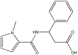 3-[(1-methyl-1H-pyrrol-2-yl)formamido]-3-phenylpropanoic acid Structure