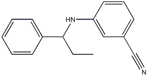 3-[(1-phenylpropyl)amino]benzonitrile Structure