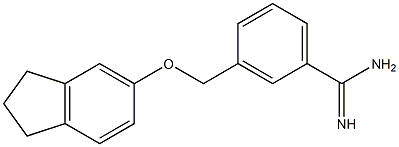 3-[(2,3-dihydro-1H-inden-5-yloxy)methyl]benzene-1-carboximidamide Structure