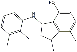 3-[(2,3-dimethylphenyl)amino]-1,7-dimethyl-2,3-dihydro-1H-inden-4-ol Structure