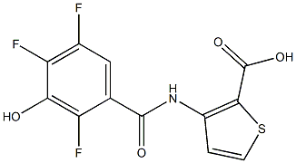 3-[(2,4,5-trifluoro-3-hydroxybenzene)amido]thiophene-2-carboxylic acid,,结构式