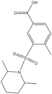 3-[(2,6-dimethylpiperidine-1-)sulfonyl]-4-methylbenzoic acid