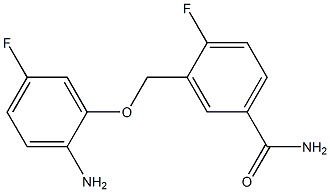 3-[(2-amino-5-fluorophenoxy)methyl]-4-fluorobenzamide Structure