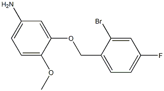 3-[(2-bromo-4-fluorobenzyl)oxy]-4-methoxyaniline Structure