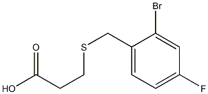 3-[(2-bromo-4-fluorobenzyl)thio]propanoic acid Structure