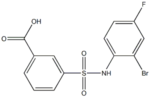 3-[(2-bromo-4-fluorophenyl)sulfamoyl]benzoic acid