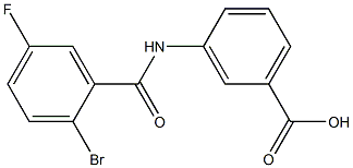 3-[(2-bromo-5-fluorobenzoyl)amino]benzoic acid Structure