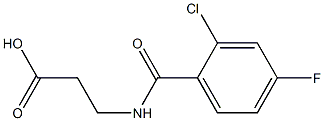 3-[(2-chloro-4-fluorobenzoyl)amino]propanoic acid Structure