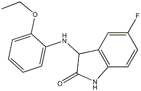 3-[(2-ethoxyphenyl)amino]-5-fluoro-2,3-dihydro-1H-indol-2-one 化学構造式