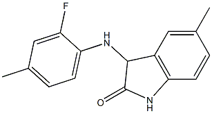 3-[(2-fluoro-4-methylphenyl)amino]-5-methyl-2,3-dihydro-1H-indol-2-one Structure