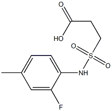 3-[(2-fluoro-4-methylphenyl)sulfamoyl]propanoic acid 结构式